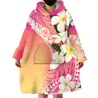 Aloha Hawaii Festive Wearable Blanket Hoodie Frangipani Lace Classic - Spring Vibes LT7 - Polynesian Pride