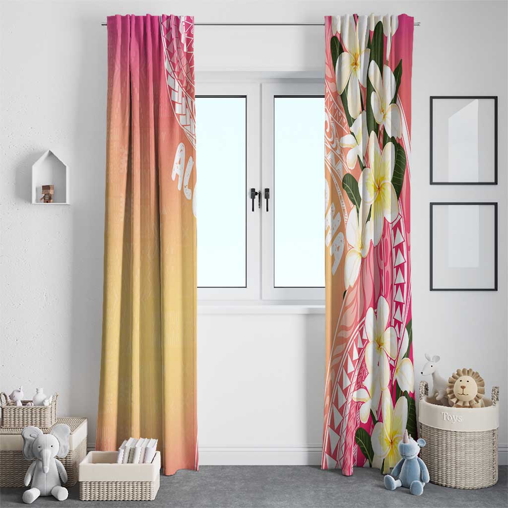 Aloha Hawaii Festive Window Curtain Frangipani Lace Classic - Spring Vibes LT7 - Polynesian Pride