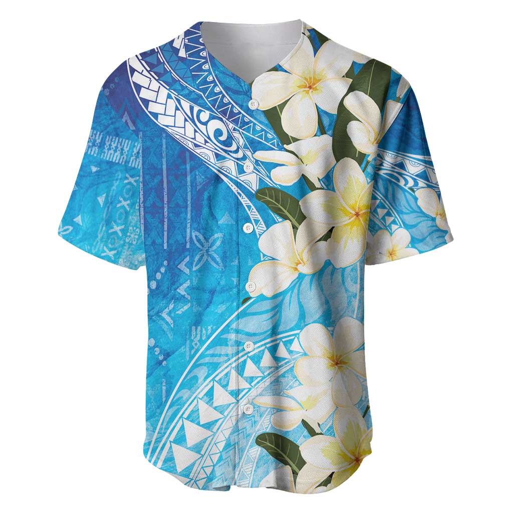 Aloha Hawaii Festive Baseball Jersey Frangipani Lace Classic - Oceanic