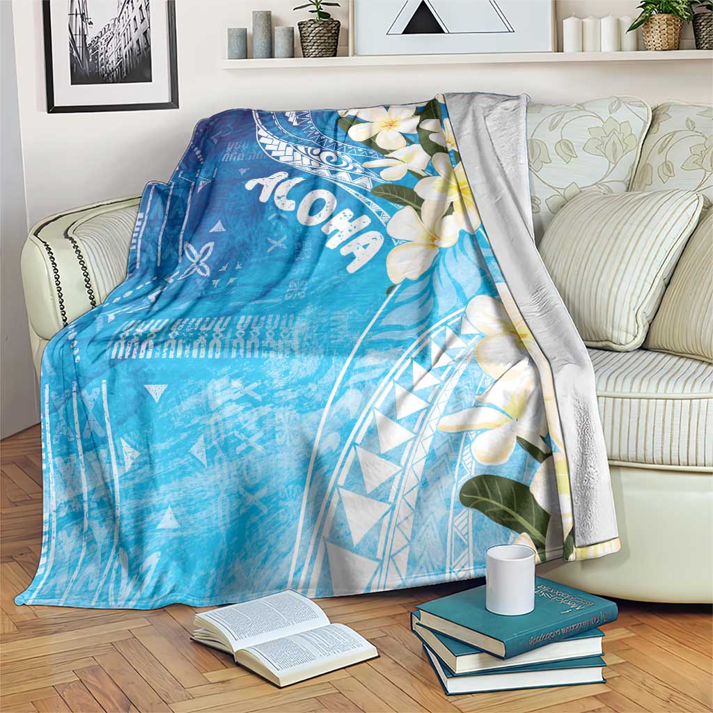 Aloha Hawaii Festive Blanket Frangipani Lace Classic - Oceanic LT7 Navy - Polynesian Pride