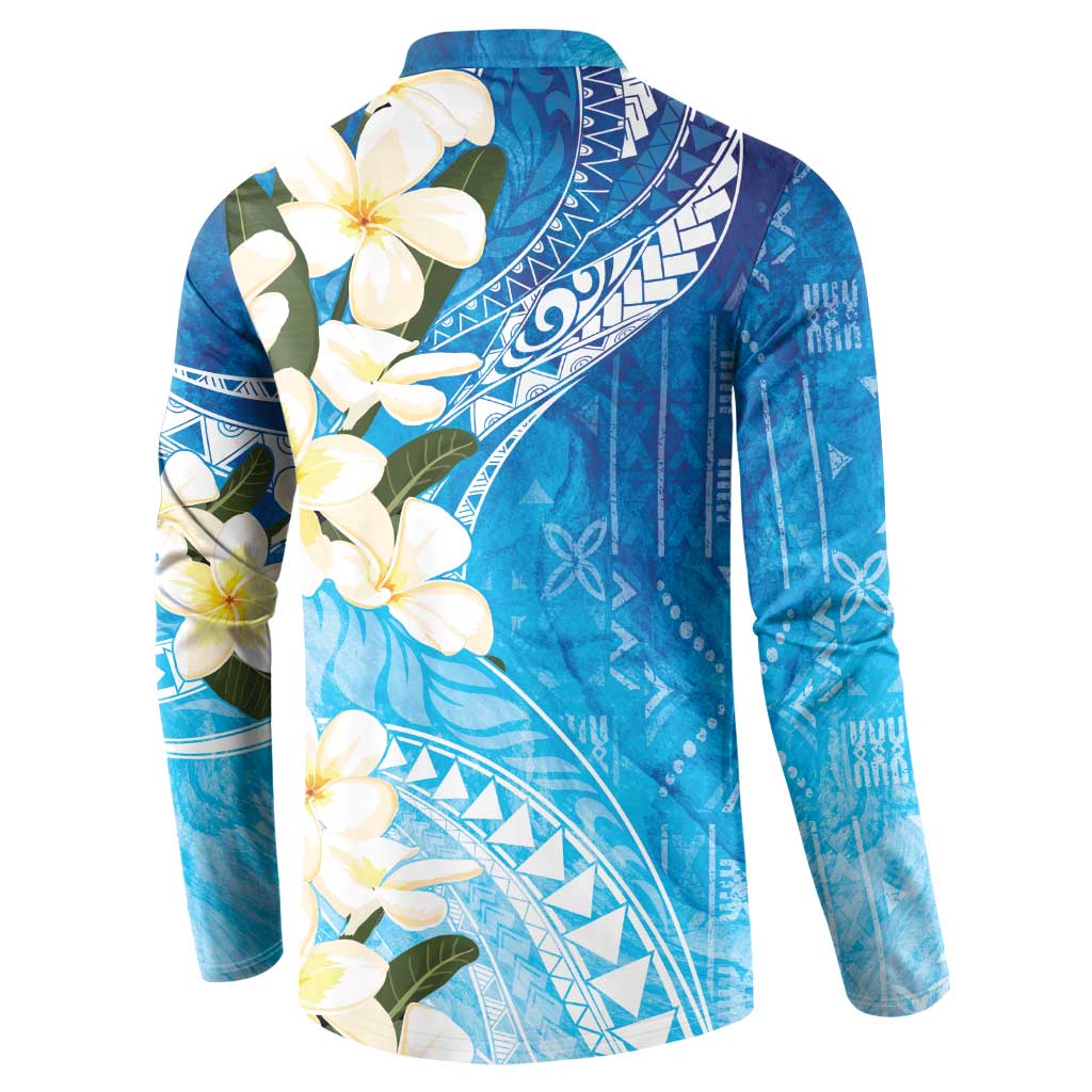 Aloha Hawaii Festive Button Sweatshirt Frangipani Lace Classic - Oceanic LT7 - Polynesian Pride