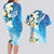 Aloha Hawaii Festive Couples Matching Long Sleeve Bodycon Dress and Hawaiian Shirt Frangipani Lace Classic - Oceanic