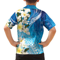 Aloha Hawaii Festive Family Matching Long Sleeve Bodycon Dress and Hawaiian Shirt Frangipani Lace Classic - Oceanic