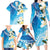 Aloha Hawaii Festive Family Matching Long Sleeve Bodycon Dress and Hawaiian Shirt Frangipani Lace Classic - Oceanic