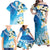 Aloha Hawaii Festive Family Matching Off Shoulder Maxi Dress and Hawaiian Shirt Frangipani Lace Classic - Oceanic