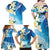 Aloha Hawaii Festive Family Matching Off Shoulder Maxi Dress and Hawaiian Shirt Frangipani Lace Classic - Oceanic