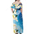 Aloha Hawaii Festive Family Matching Off Shoulder Maxi Dress and Hawaiian Shirt Frangipani Lace Classic - Oceanic