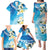 Aloha Hawaii Festive Family Matching Puletasi and Hawaiian Shirt Frangipani Lace Classic - Oceanic