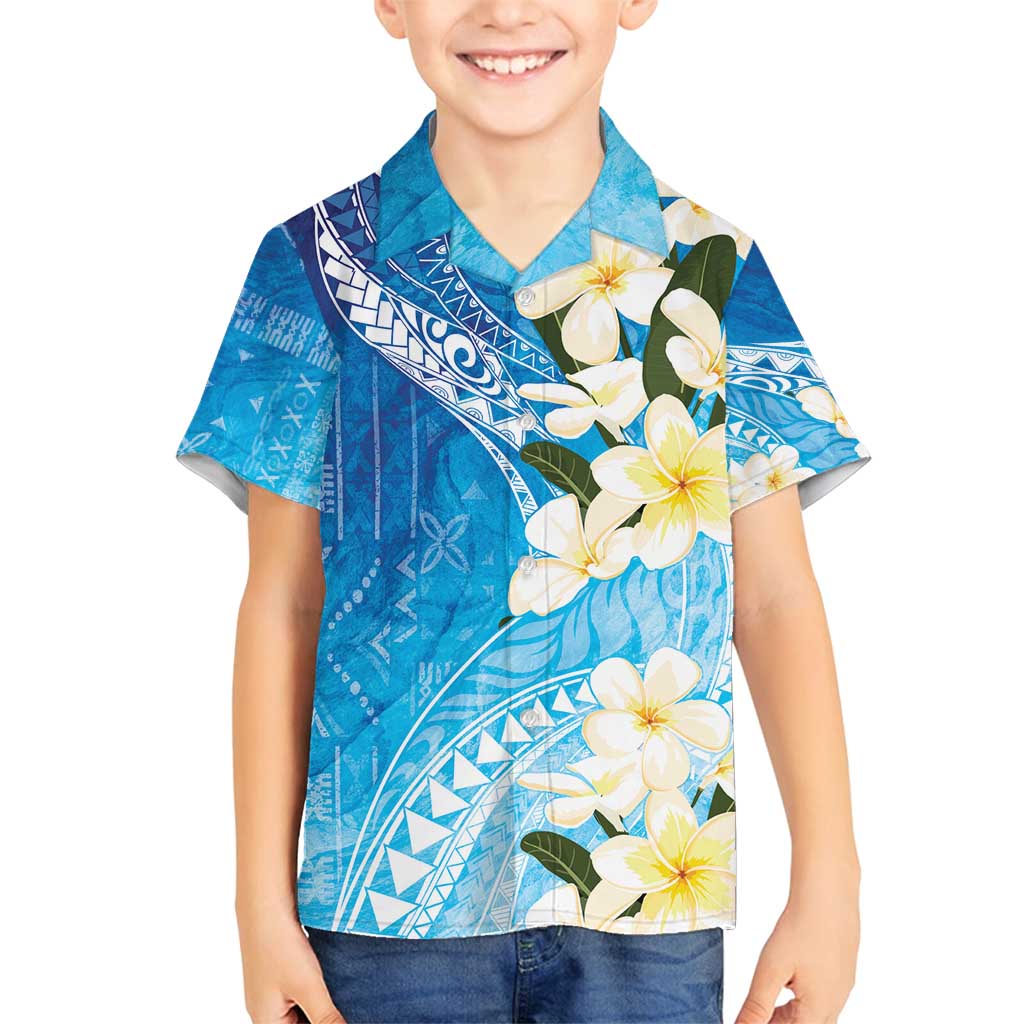 Aloha Hawaii Festive Family Matching Summer Maxi Dress and Hawaiian Shirt Frangipani Lace Classic - Oceanic LT7 Son's Shirt Navy - Polynesian Pride