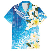 Aloha Hawaii Festive Hawaiian Shirt Frangipani Lace Classic - Oceanic LT7 Navy - Polynesian Pride