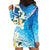 Aloha Hawaii Festive Hoodie Dress Frangipani Lace Classic - Oceanic