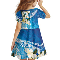 Aloha Hawaii Festive Kid Short Sleeve Dress Frangipani Lace Classic - Oceanic