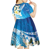 Aloha Hawaii Festive Kid Short Sleeve Dress Frangipani Lace Classic - Oceanic