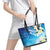 Aloha Hawaii Festive Leather Tote Bag Frangipani Lace Classic - Oceanic