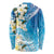 Aloha Hawaii Festive Long Sleeve Shirt Frangipani Lace Classic - Oceanic