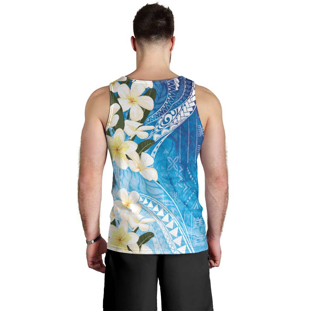 Aloha Hawaii Festive Men Tank Top Frangipani Lace Classic - Oceanic LT7 - Polynesian Pride