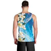 Aloha Hawaii Festive Men Tank Top Frangipani Lace Classic - Oceanic LT7 - Polynesian Pride