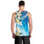 Aloha Hawaii Festive Men Tank Top Frangipani Lace Classic - Oceanic