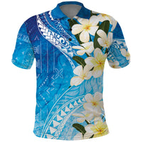 Aloha Hawaii Festive Polo Shirt Frangipani Lace Classic - Oceanic