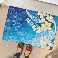 Aloha Hawaii Festive Rubber Doormat Frangipani Lace Classic - Oceanic LT7 - Polynesian Pride