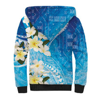 Aloha Hawaii Festive Sherpa Hoodie Frangipani Lace Classic - Oceanic LT7 - Polynesian Pride