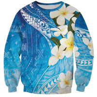 Aloha Hawaii Festive Sweatshirt Frangipani Lace Classic - Oceanic LT7 Unisex Navy - Polynesian Pride