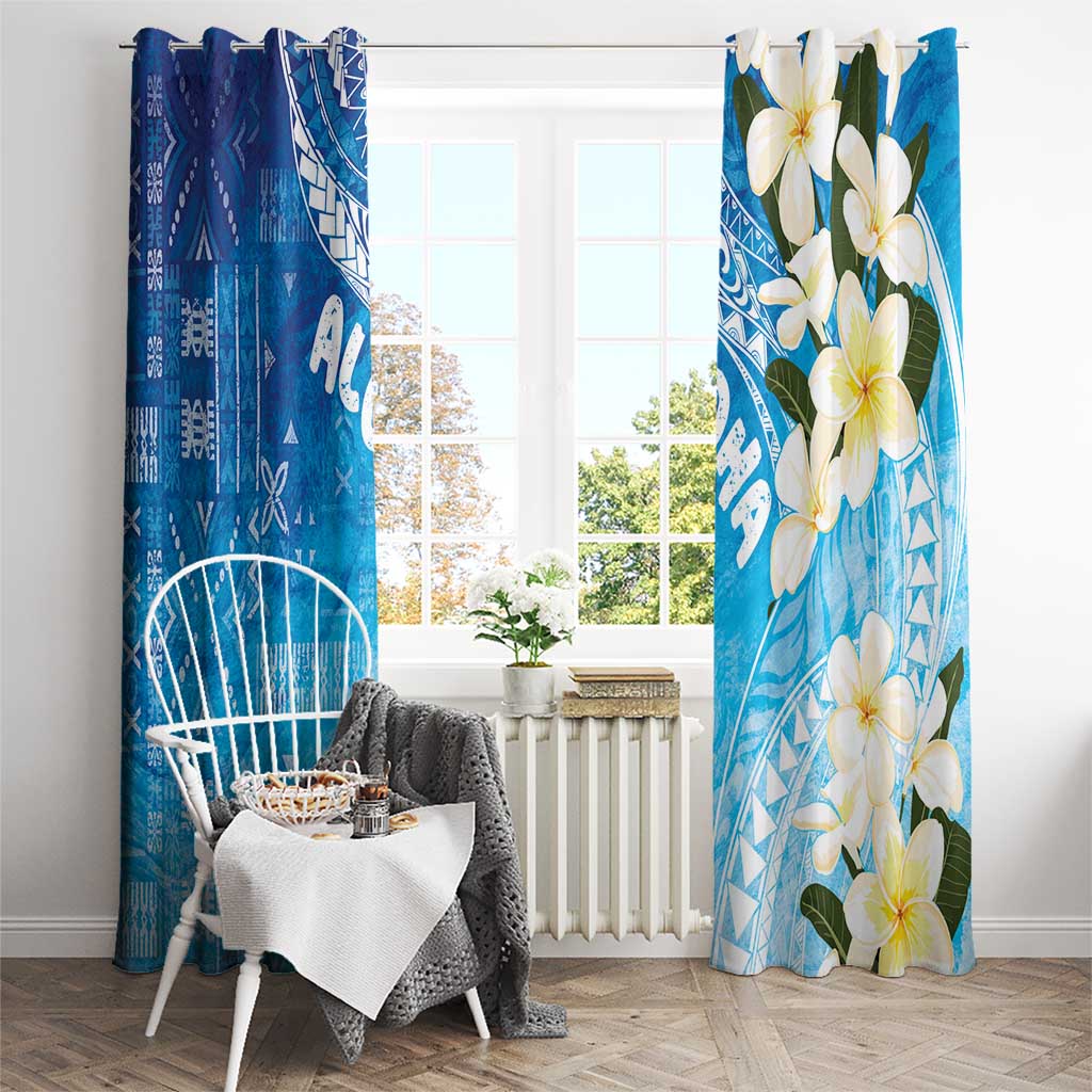 Aloha Hawaii Festive Window Curtain Frangipani Lace Classic - Oceanic LT7 - Polynesian Pride