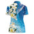 Aloha Hawaii Festive Women Polo Shirt Frangipani Lace Classic - Oceanic