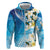 Aloha Hawaii Festive Zip Hoodie Frangipani Lace Classic - Oceanic