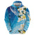 Aloha Hawaii Festive Zip Hoodie Frangipani Lace Classic - Oceanic