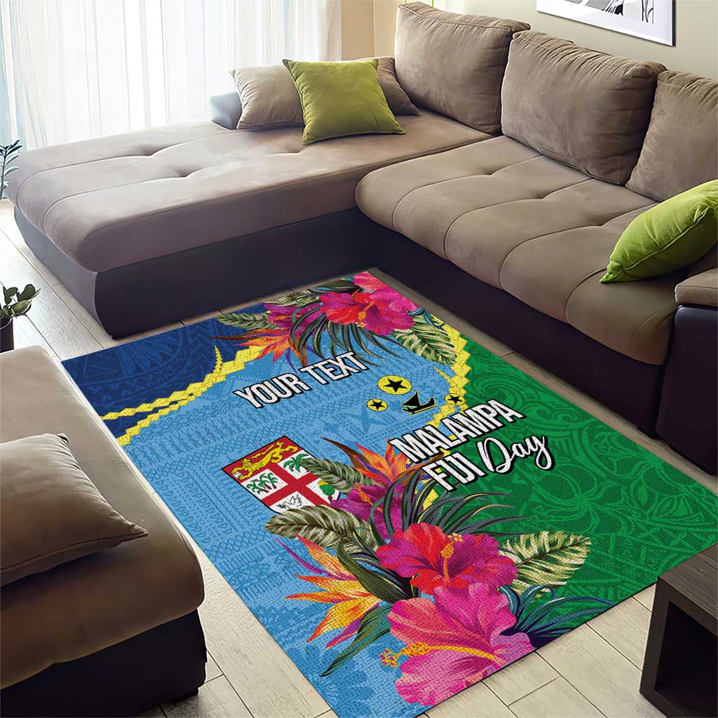 Personalized Malampa Fiji Day Together We Grow Area Rug Special Tapa Mix - Polynesian Pride