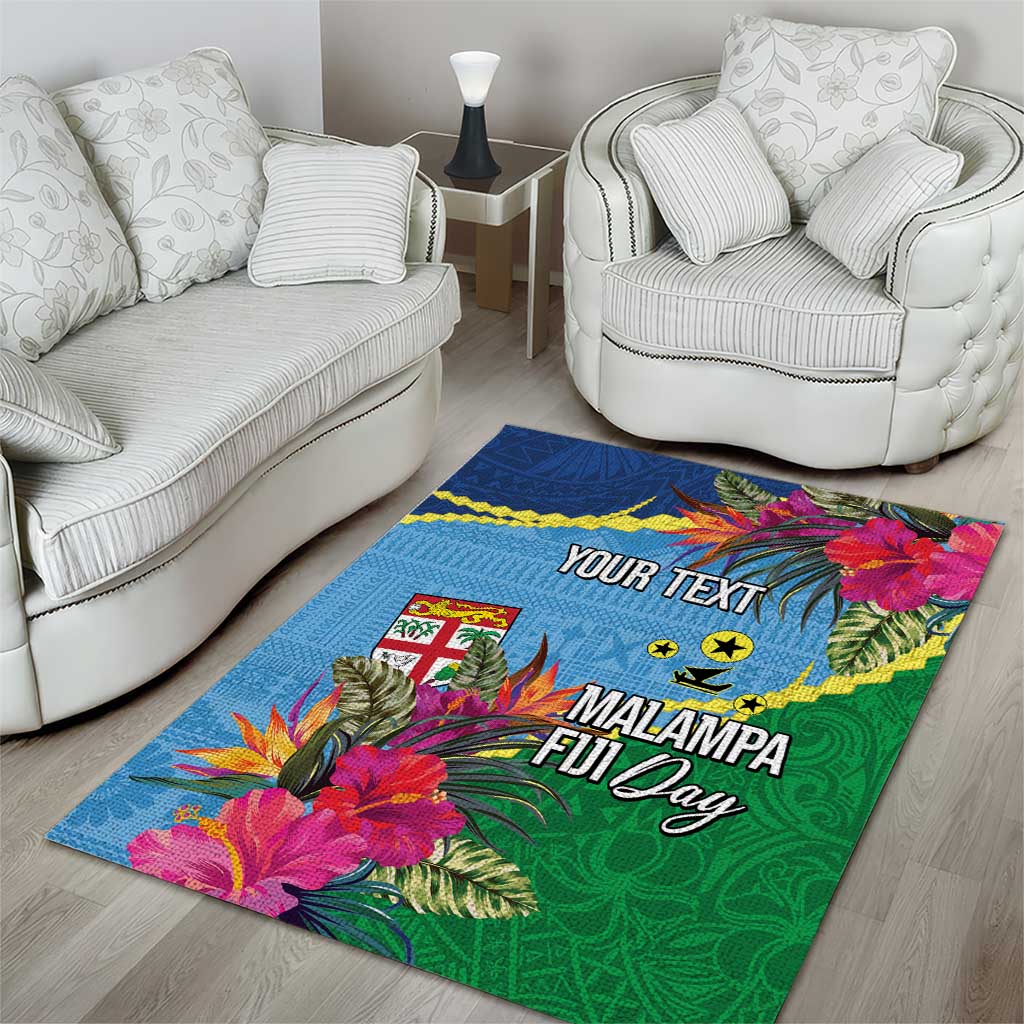 Personalized Malampa Fiji Day Together We Grow Area Rug Special Tapa Mix - Polynesian Pride