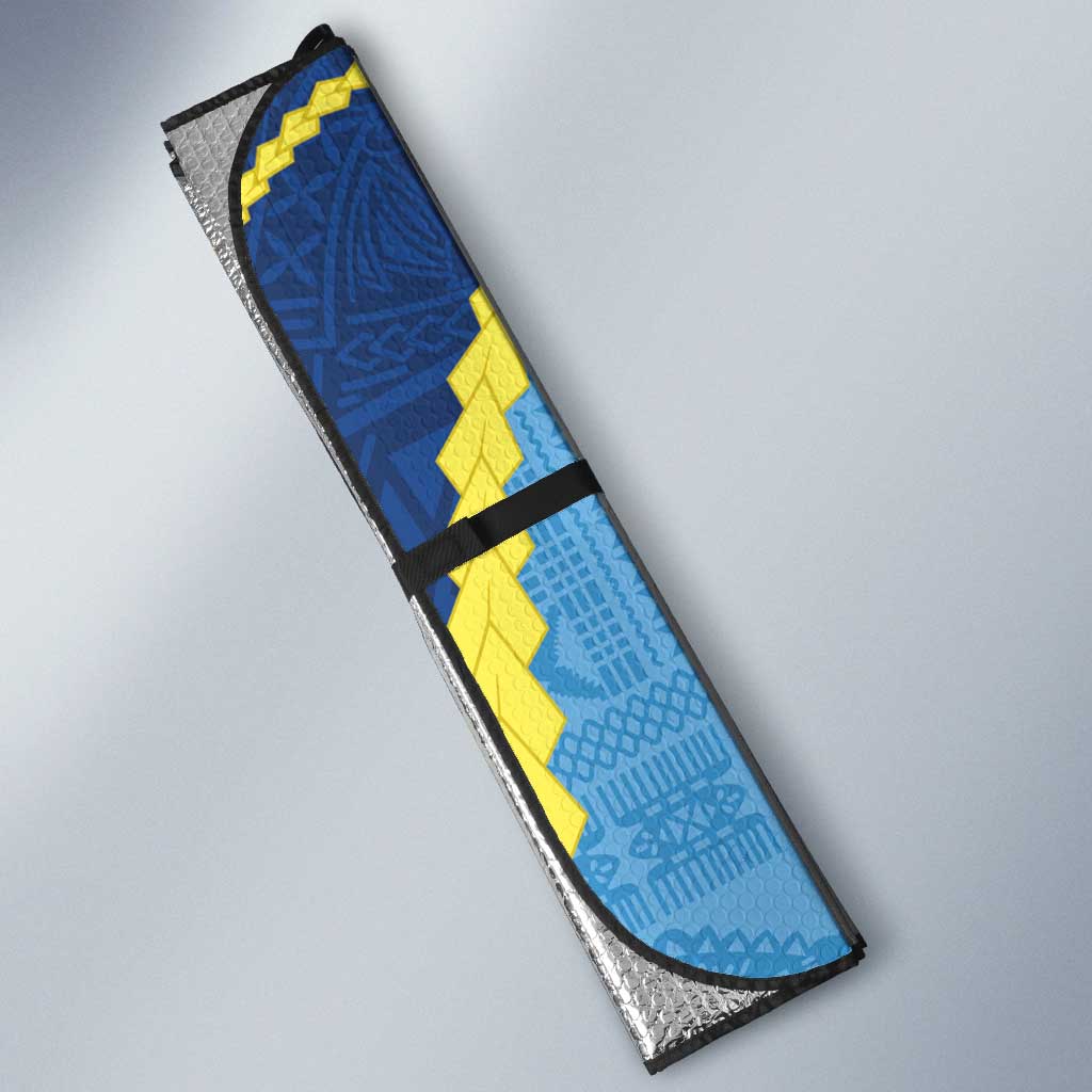 Personalized Malampa Fiji Day Together We Grow Auto Sun Shade Special Tapa Mix - Polynesian Pride