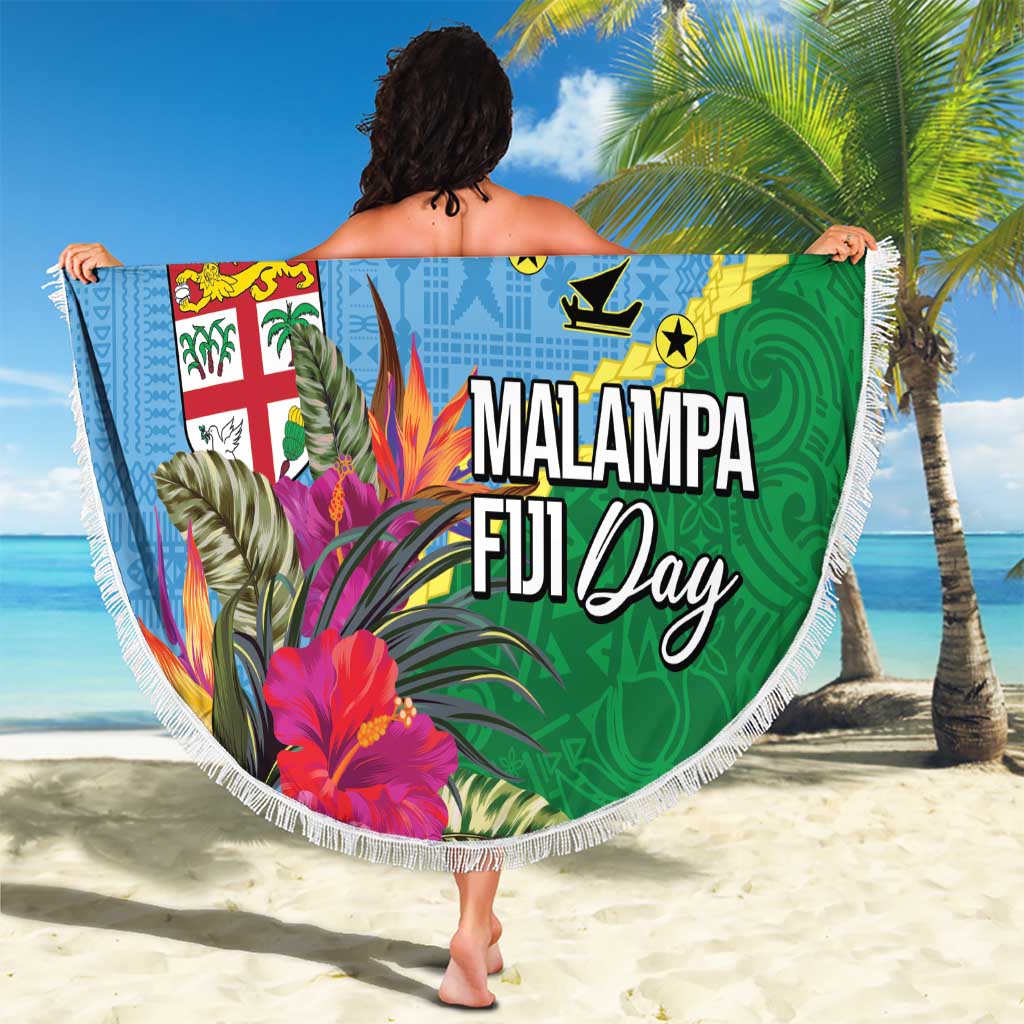 Personalized Malampa Fiji Day Together We Grow Beach Blanket Special Tapa Mix - Polynesian Pride