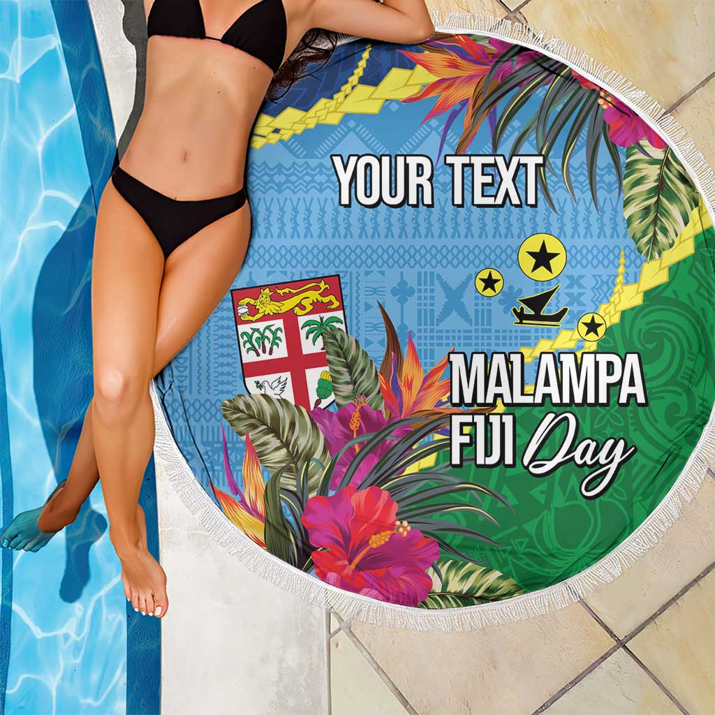 Personalized Malampa Fiji Day Together We Grow Beach Blanket Special Tapa Mix - Polynesian Pride