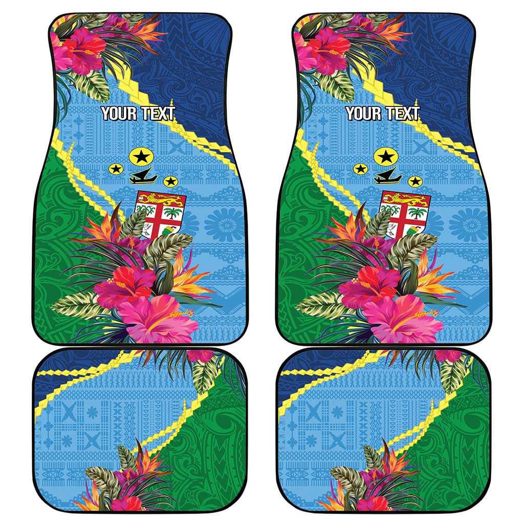 Personalized Malampa Fiji Day Together We Grow Car Mats Special Tapa Mix - Polynesian Pride