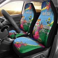 Personalized Malampa Fiji Day Together We Grow Car Seat Cover Special Tapa Mix - Polynesian Pride