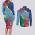 Personalized Malampa Fiji Day Together We Grow Couples Matching Long Sleeve Bodycon Dress and Long Sleeve Button Shirt Special Tapa Mix - Polynesian Pride