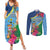Personalized Malampa Fiji Day Together We Grow Couples Matching Summer Maxi Dress and Long Sleeve Button Shirt Special Tapa Mix - Polynesian Pride