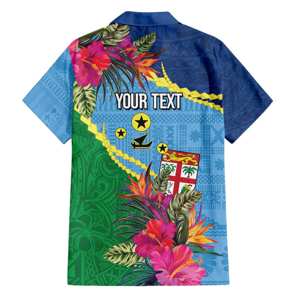 Personalized Malampa Fiji Day Together We Grow Family Matching Off Shoulder Short Dress and Hawaiian Shirt Special Tapa Mix - Polynesian Pride