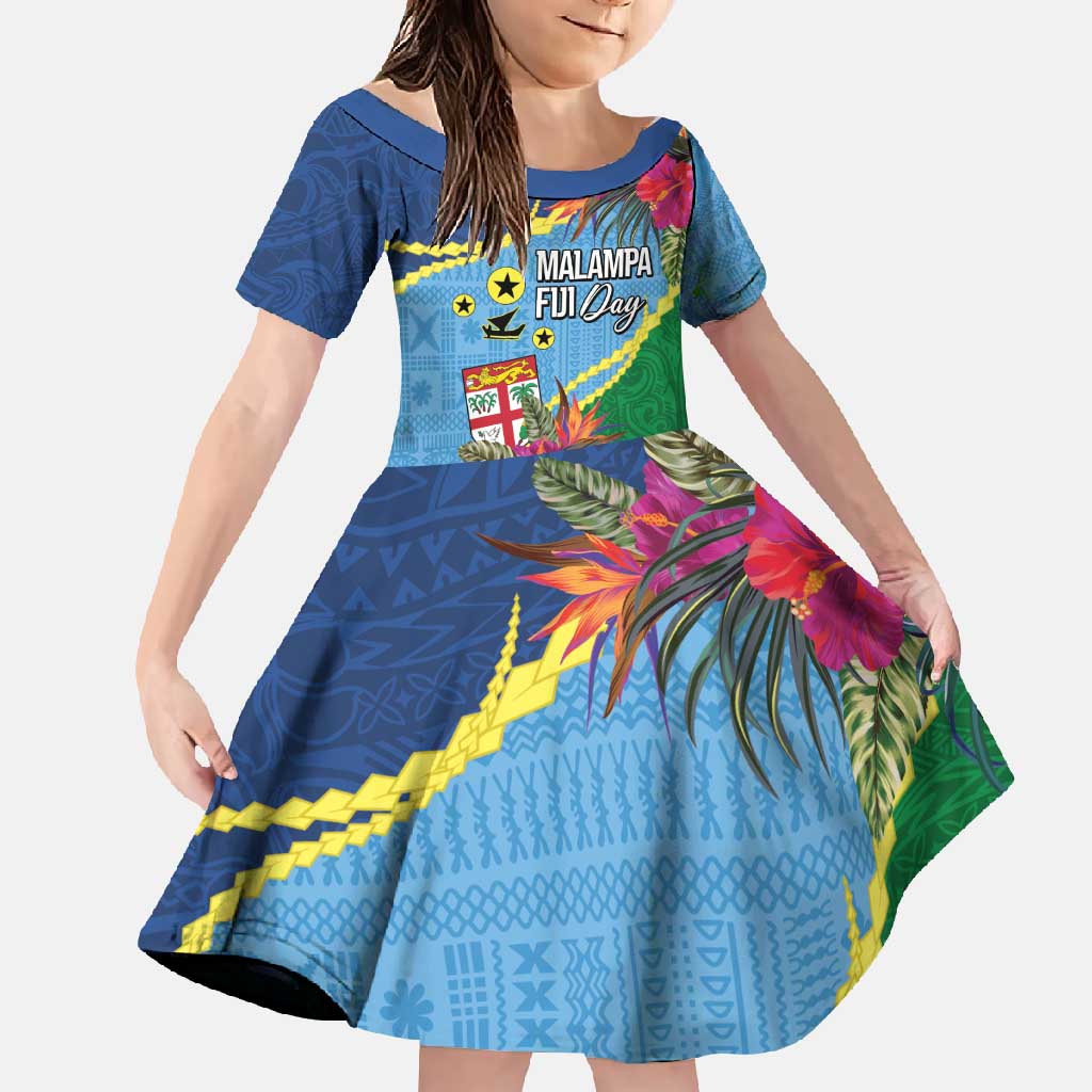 Personalized Malampa Fiji Day Together We Grow Family Matching Short Sleeve Bodycon Dress and Hawaiian Shirt Special Tapa Mix - Polynesian Pride
