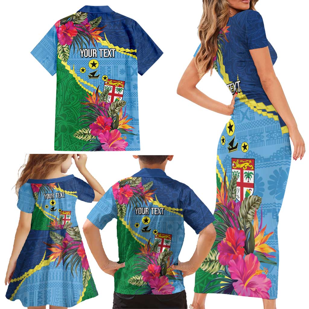 Personalized Malampa Fiji Day Together We Grow Family Matching Short Sleeve Bodycon Dress and Hawaiian Shirt Special Tapa Mix - Polynesian Pride