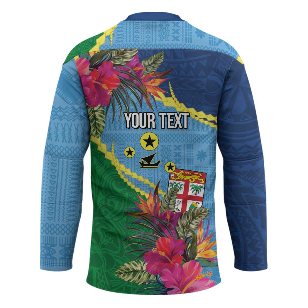 Personalized Malampa Fiji Day Together We Grow Hockey Jersey Special Tapa Mix - Polynesian Pride