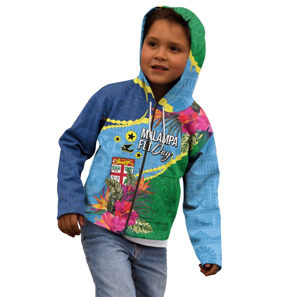 Personalized Malampa Fiji Day Together We Grow Kid Hoodie Special Tapa Mix - Polynesian Pride