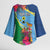 Personalized Malampa Fiji Day Together We Grow Kimono Sleeve Blouse Special Tapa Mix - Polynesian Pride