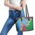 Personalized Malampa Fiji Day Together We Grow Leather Tote Bag Special Tapa Mix - Polynesian Pride