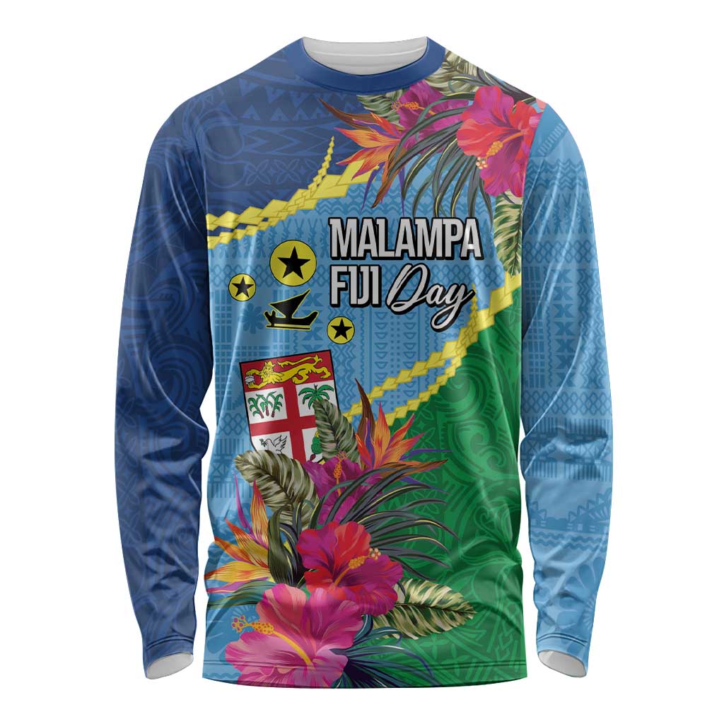 Personalized Malampa Fiji Day Together We Grow Long Sleeve Shirt Special Tapa Mix - Polynesian Pride