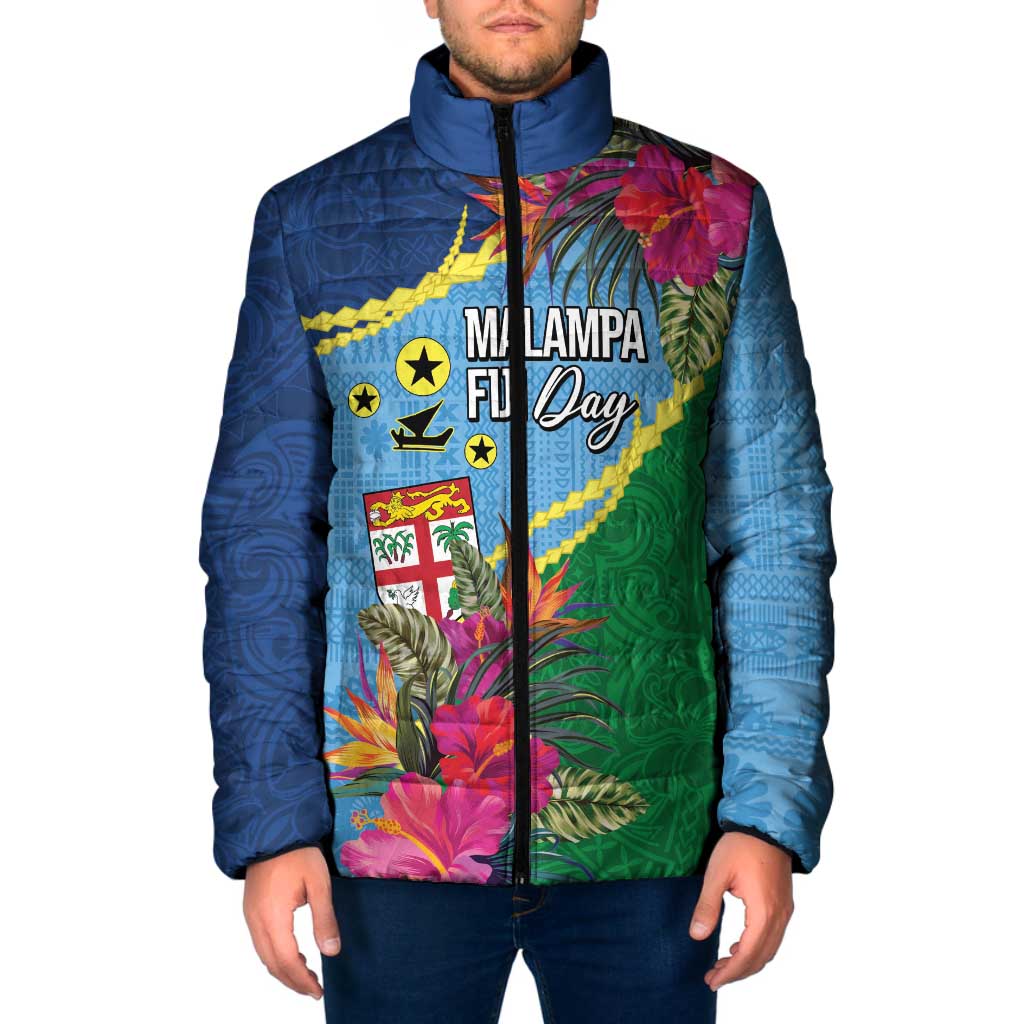 Personalized Malampa Fiji Day Together We Grow Padded Jacket Special Tapa Mix - Polynesian Pride