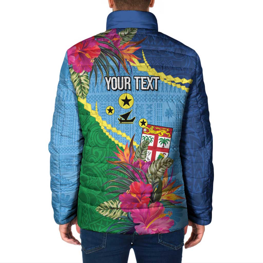 Personalized Malampa Fiji Day Together We Grow Padded Jacket Special Tapa Mix - Polynesian Pride
