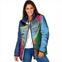 Personalized Malampa Fiji Day Together We Grow Padded Jacket Special Tapa Mix - Polynesian Pride